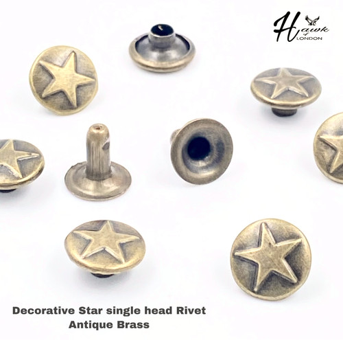 Decorative single cap rivets - decorative,