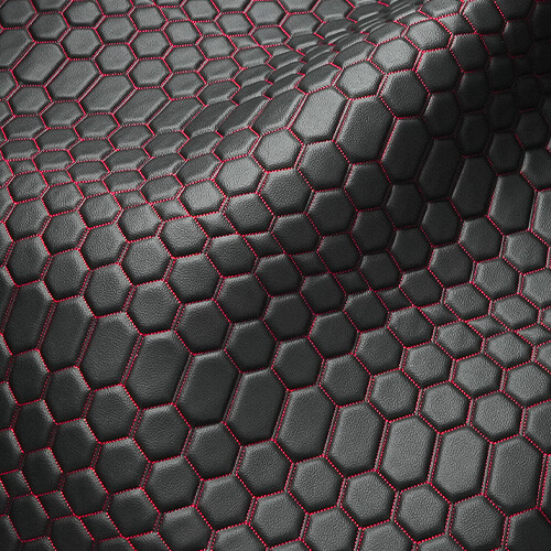 Leather fabric foam quilted - leather,