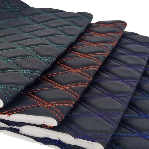 Faux leather quilted fabric - faux,